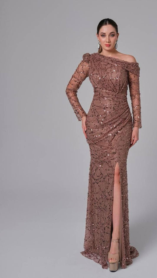 Long Sleeve Long Dress with Slits