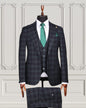 3 piece checkered suit