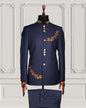 Midnight Blue Zardosi Embroidered  Jodhpuri Suit-ST1386