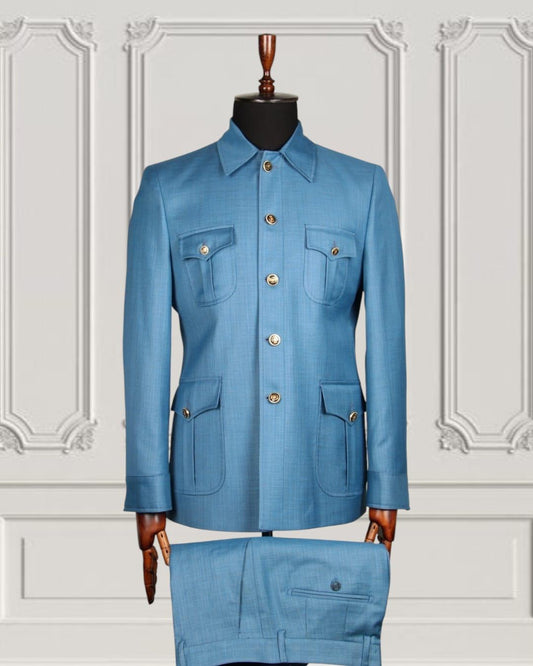 Light blue SAFARI suit Jacket and Pants